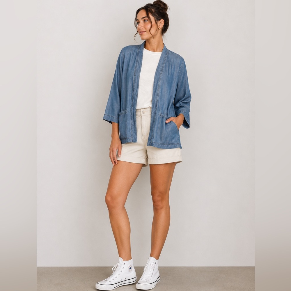 Bobeau Lightweight Tencel Blazer – Relaxed Everyday Layer size small